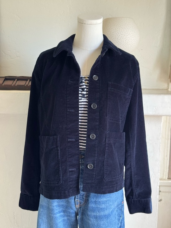 Everlane Jackets & Blazers - Everlane Navy Corduroy Chore Jacket Shirt Jacket Cotton Utility Small